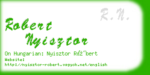 robert nyisztor business card